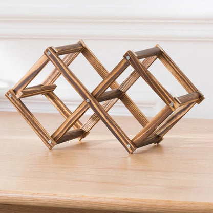 Vinställ i trä – plats för 3 eller 10 flaskor