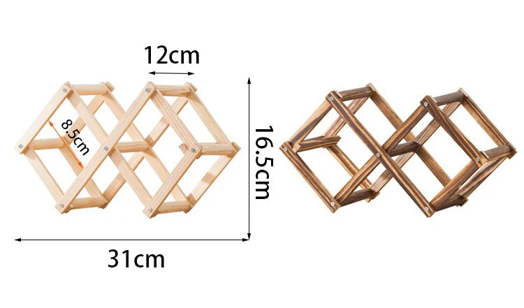 Vinställ i trä – plats för 3 eller 10 flaskor