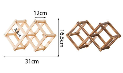 Vinställ i trä – plats för 3 eller 10 flaskor