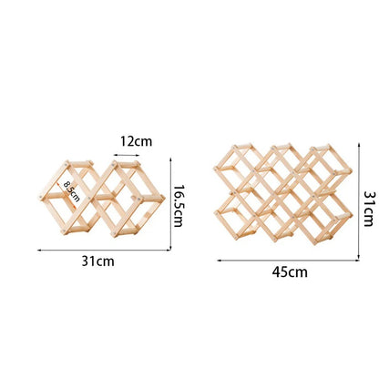 Vinställ i trä – plats för 3 eller 10 flaskor