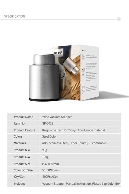 Vakuumvinförslutare – bevarar vinets smak och fräschör